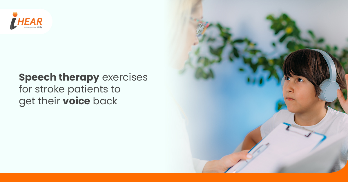 Exercises for stroke patients to regain their voice through speech therapy